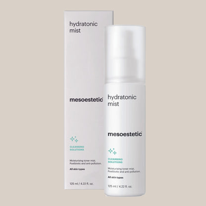 Slika Mesoestetic Hydratonic Mist - elegantan sprej tonika koji intenzivno hidrira i umiruje kožu, savršen za svakodnevno osvježavanje i pripremu kože za njegu.