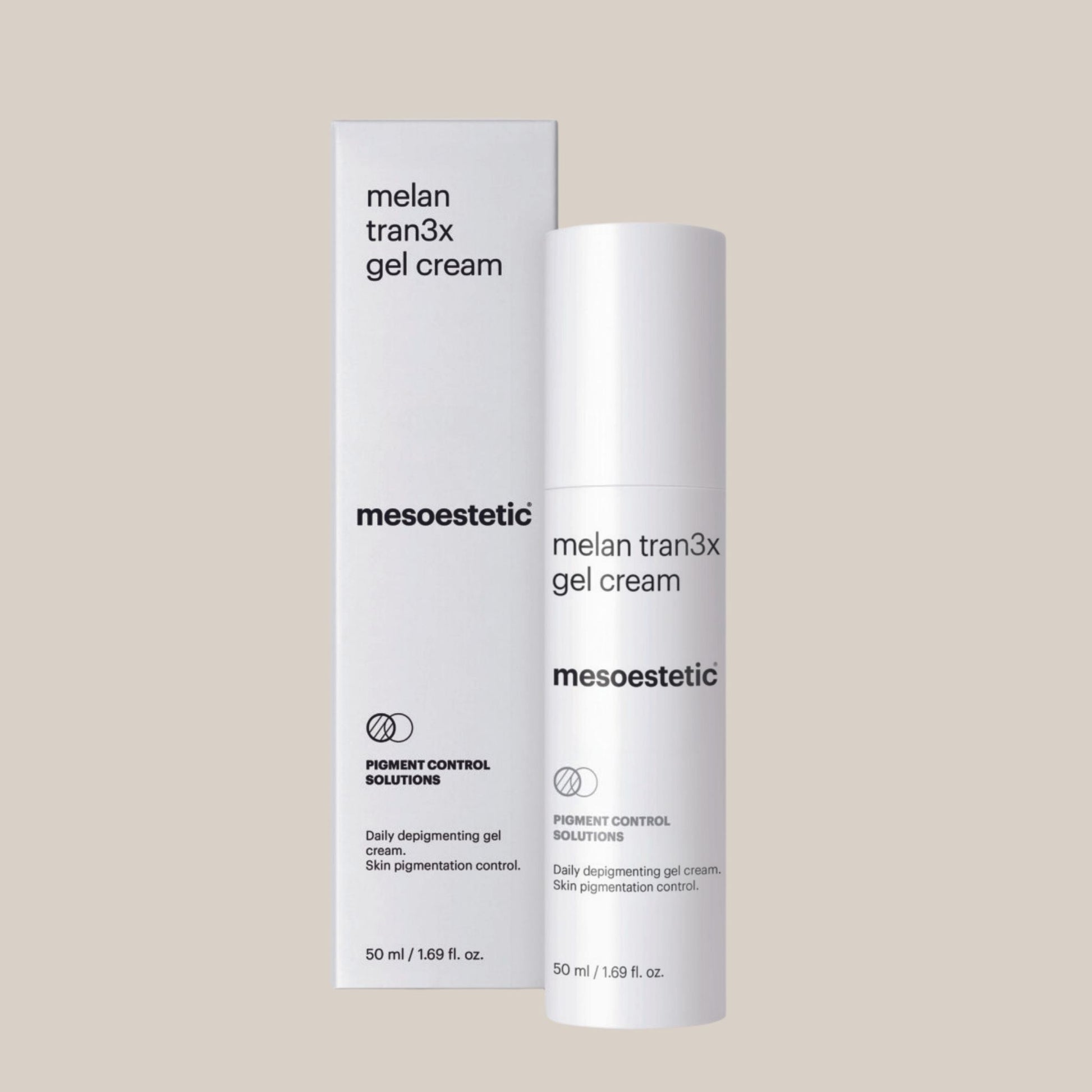 Slika Mesoestetic Melan Tran3X Gel Cream - elegantna gel-krema koja smanjuje hiperpigmentaciju i tamne mrlje, poboljšava ujednačenost tena i teksturu kože.